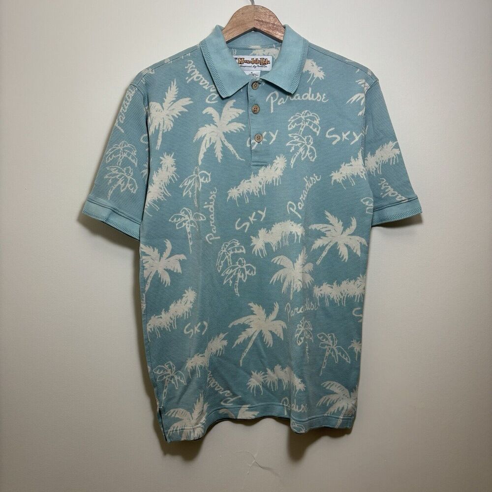 Vintage Honolulu Lulu Silk Shirt Hawaiian Mens Med Blue Button Up Casual Beach